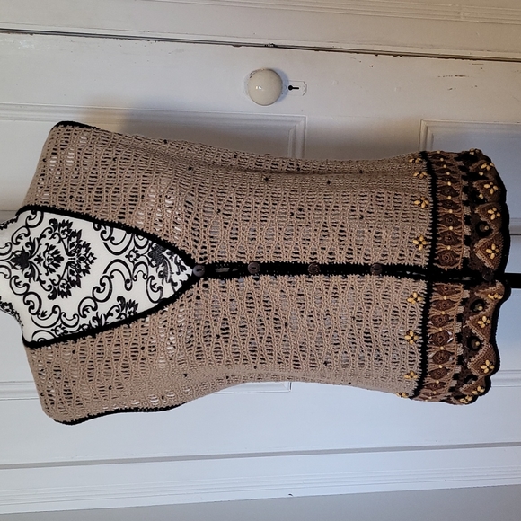 Koret Country Classics crochet boho vest vintage size Small - Picture 2 of 13